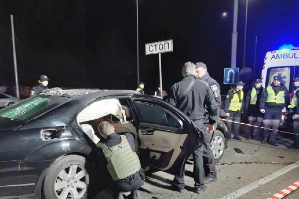 Terroristic attack to leader of coal smugglers Ihor Salo, Kyiv, Ukraine