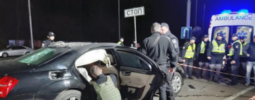 Terroristic attack to leader of coal smugglers Ihor Salo, Kyiv, Ukraine