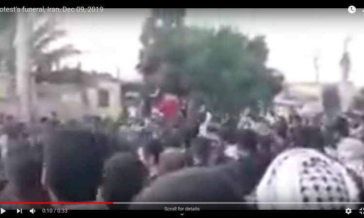 Protest’s funeral in Iran, 05-10 Dec, 2019
