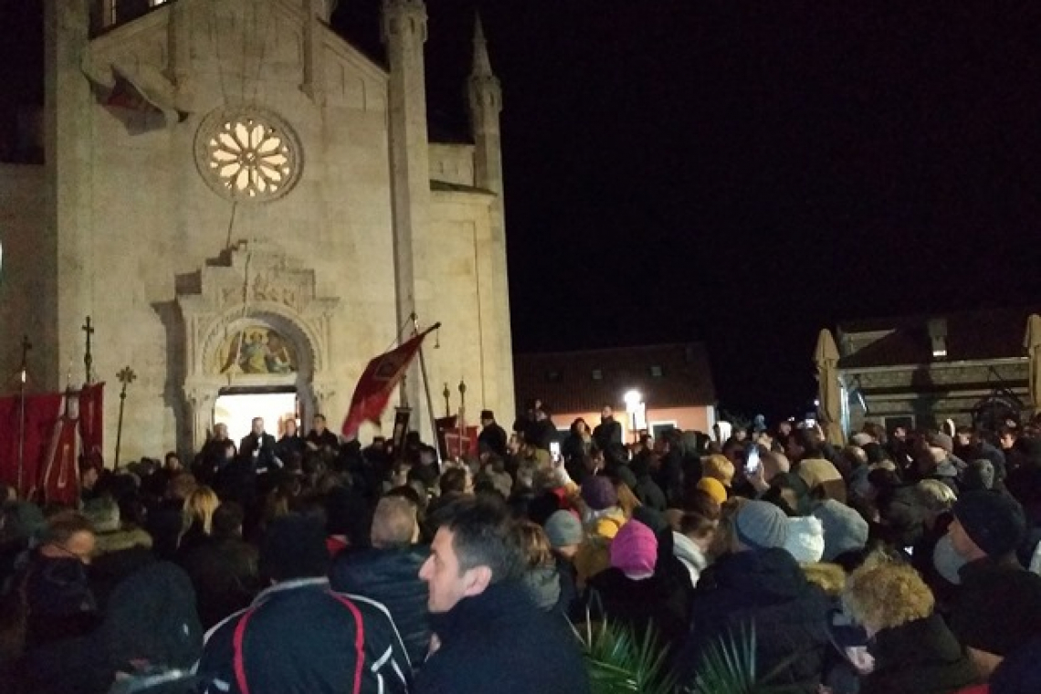 Religious protests in Montenegro, Northern Macedonia, Bosnia and Serbia, Dec 28, 2019